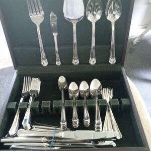 Gorham Fairview Stainless steel 18/10 Fairview pattern 67 piece set with Servers